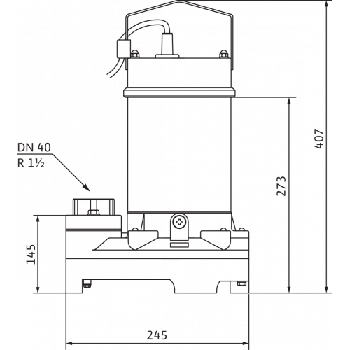 Погружной насос Wilo Drain TS 40 14A 1-230-50-2-10M KA
